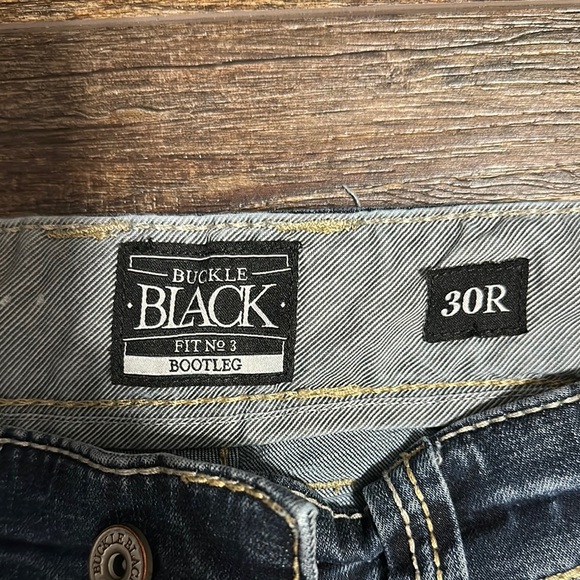 Stylish Blue Denim (Buckle Black) Jeans - Picture 2 of 3